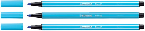 Viltstift STABILO Pen 68/57 M azuurblauw 1 Stuk