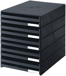 Ladenbox Styroval 10 laden zwart open 1 Stuk