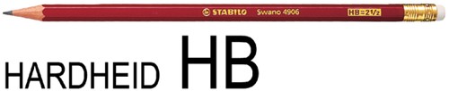 Potlood STABILO Swano 4906 HB met gumtop 1 Stuk