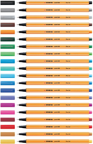 Fineliner STABILO point 88/040 F neon rood 1 Stuk-2