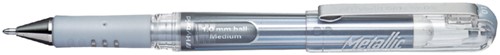 Gelschrijver Pentel K230M M metallic zilver 1 Stuk