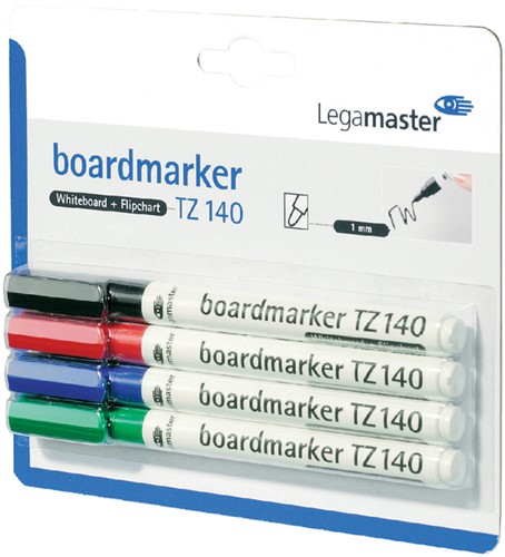 Whiteboardmarker Legamaster TZ140 1mm 4st ass 4 Stuk