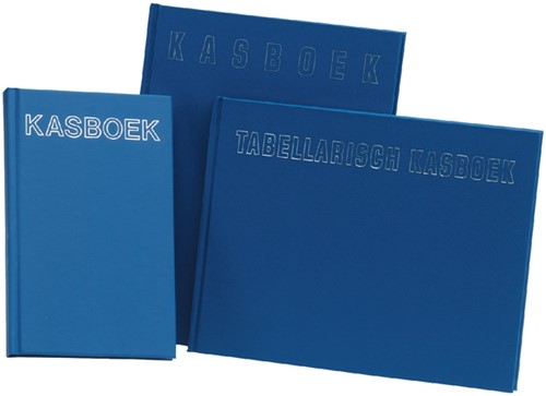 Kasboek 165x210mm 96blz 2 kolommen blauw 1 Stuk-2