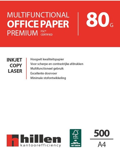 Kopieerpapier HILLEN Multifunctional Paper A4 80 grs wit