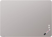 MATTE glasbord met afgeronde hoeken, warmgrey, afmeting 90x120cm