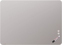 MATTE glasbord met afgeronde hoeken, warmgrey, afmeting 90x120cm